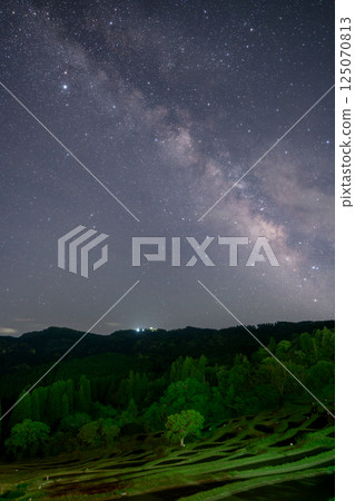 Oyama Senmaida Rice Terraces and the Milky Way in Chiba Prefecture Oyama Senmaida Rice Terraces and the Milky Way in Chiba Prefecture 125070813