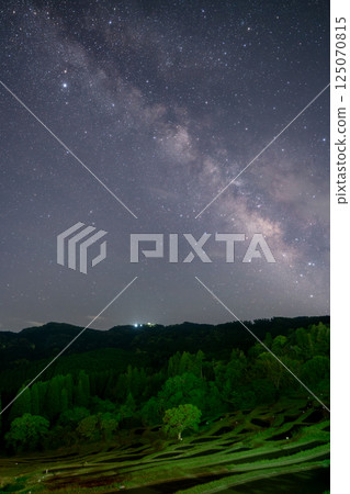 Oyama Senmaida Rice Terraces and the Milky Way in Chiba Prefecture 125070815