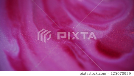 Glossy texture. Defocused pink wave. Bright blinking particles beautiful sparkling liquid on blurred abstract bokeh light modern background. Glossy texture. Defocused pink wave. Bright blinking particles beautiful sparkling liquid on blurred abstract bokeh light modern background. 125070939