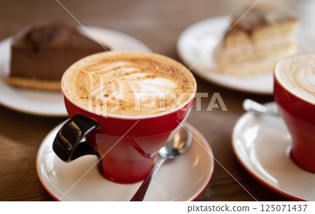 Coffee with cakes Coffee with cakes 125071437