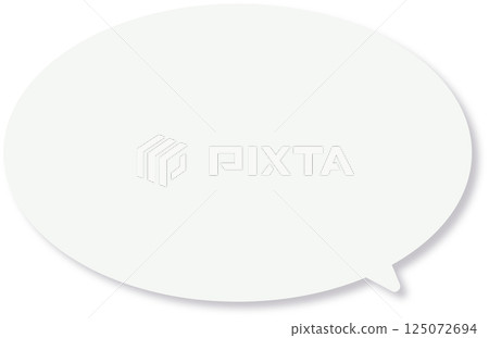A simple speech bubble with a drop shadow A simple speech bubble with a drop shadow 125072694
