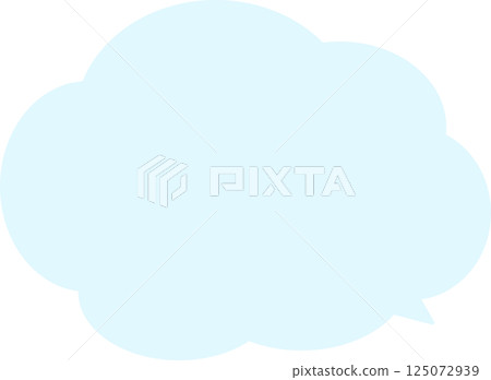 簡單蓬鬆的雲朵對話泡泡 125072939
