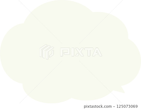 A simple round cloud-shaped speech bubble 125073069