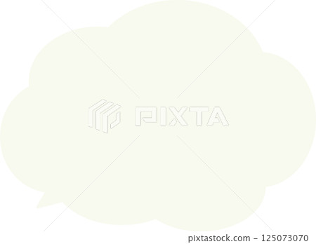 一個簡單的圓形雲形對話泡泡 125073070