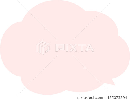 A simple fluffy pink speech bubble A simple fluffy pink speech bubble 125073294