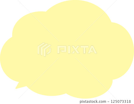 蓬鬆的黃色圓形氣泡 125073318