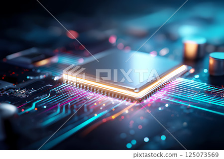 A close-up of the AI infrastructure on a computer A close-up of the AI infrastructure on a computer 125073569