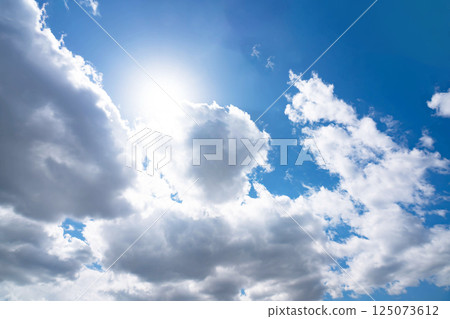  Blue sky and clouds 125073612