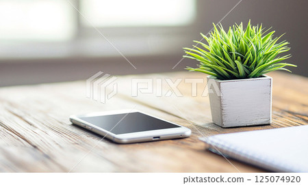 桌子上的智慧型手機 桌子上的智慧型手機 125074920