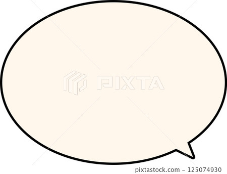 A simple speech bubble in light orange 125074930