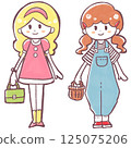 Two stylish girls 125075206
