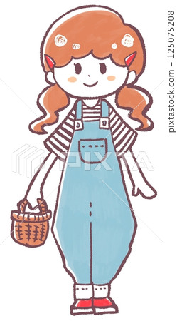 Stylish border girl Stylish border girl 125075208