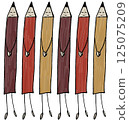 Retro pencil set of 6 125075209