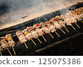 炭烤雞肉串 125075386