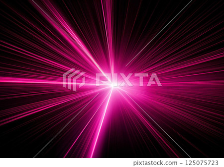 黑色背景上的粉紅色燈光 125075723