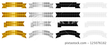 Diamond pattern ribbon 16 types set 125076182
