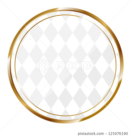 Luxurious diamond pattern frame in white and gold Luxurious diamond pattern frame in white and gold 125076190