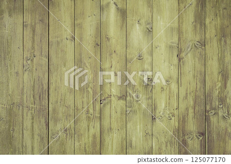 Green painted wooden boards forming rustic background texture 125077170