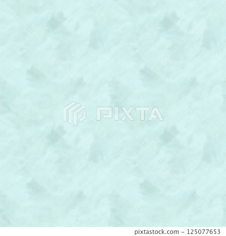 Turquoise pastel abstract background. Seamless watercolor texture pattern. Hand drawn illustration blurred paint stains. Endlessly repeating light green ornament for winter, sea and ocean backdrops 125077653