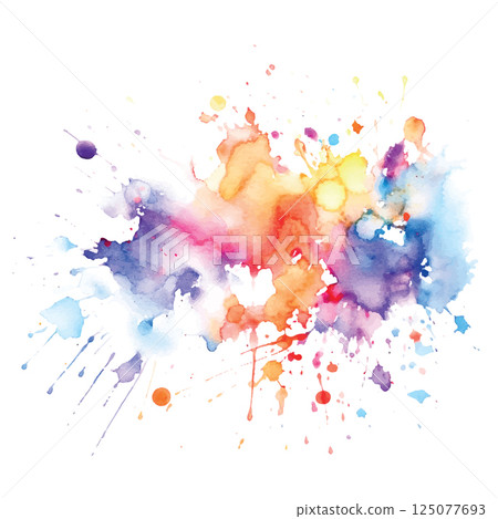 Abstract watercolor splash. Watercolor drop. 125077693