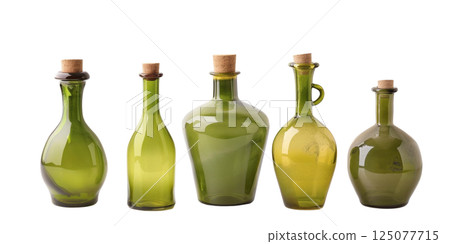 Olive and sunflower oil in the bottles Olive and sunflower oil in the bottles 125077715