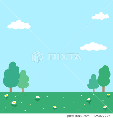 Illustration of the blooming field Illustration of the blooming field 125077776