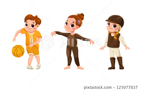 Dynamic Characters in Various Sports and Engaging Activities for Everyone Involved 125077837