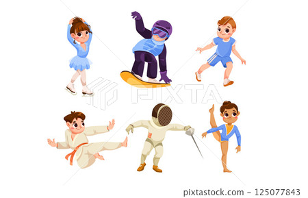 Engaging and Creative Fun Pixel Art Sports and Dance Characters Designed for Kids 125077843