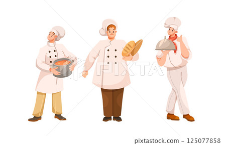 Watch as three talented chefs showcase their cooking skills and create delicious culinary delights 125077858