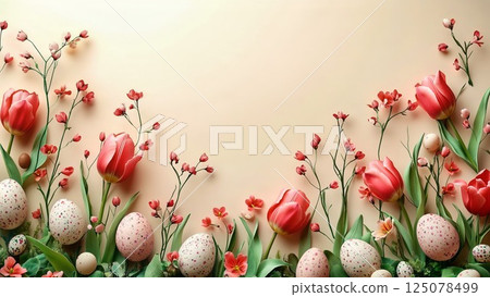 Spring Flower Easter Background 125078499