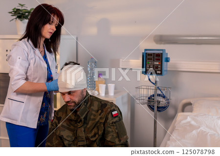 Comprehensive Medical Treatment for a Soldier with Head Injury in a Hospital Setting 125078798