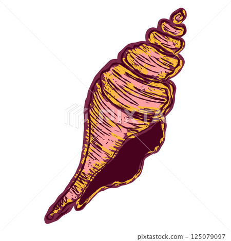 hand drawn illustration of a colored pencil 125079097