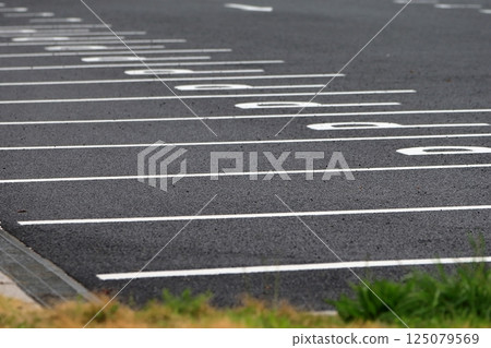 Flat parking lot image Flat parking lot image 125079569