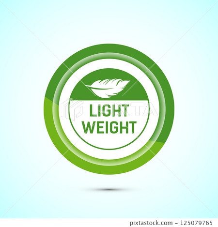 Light weight icon design illustration. Feather icon, Light weight label sign symbol, Button design Light weight icon design illustration. Feather icon, Light weight label sign symbol, Button design 125079765
