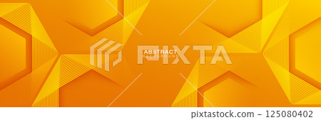 Orange and yellow gradient abstract background. Glowing geometric lines pattern. Modern futuristic graphic. Suit for cover, header, presentation, banner, wallpaper, website, advertise Orange and yellow gradient abstract background. Glowing geometric lines pattern. Modern futuristic graphic. Suit for cover, header, presentation, banner, wallpaper, website, advertise 125080402