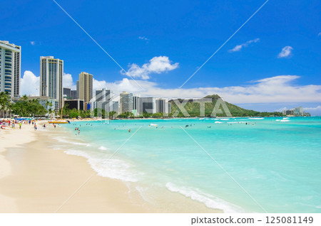 「夏威夷的美景」威基基海灘 125081149