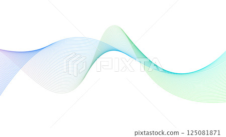 A smooth, flowing wave pattern in vibrant gradients A smooth, flowing wave pattern in vibrant gradients 125081871