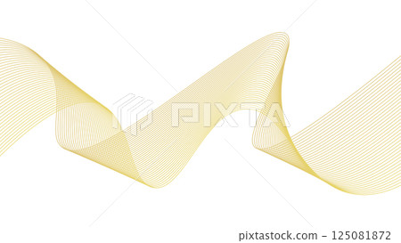 Luxury golden thin lines of gradient waves. Vector illustration Luxury golden thin lines of gradient waves. Vector illustration 125081872