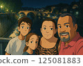 Happy family in Rome , Italy 125081883