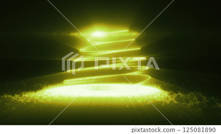 Abstract green magical shiny christmas tree bright beautiful energy lines festive background Abstract green magical shiny christmas tree bright beautiful energy lines festive background 125081890