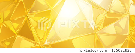 Vibrant yellow abstract illustration with geometric shapes. 125081923