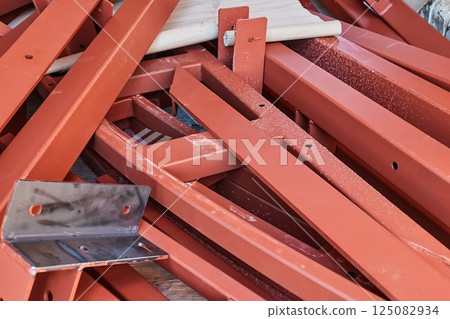 Steel beam sections and brackets for building construction 125082934