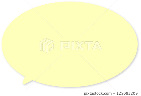 帶有陰影的簡單黃色氣泡 125083209