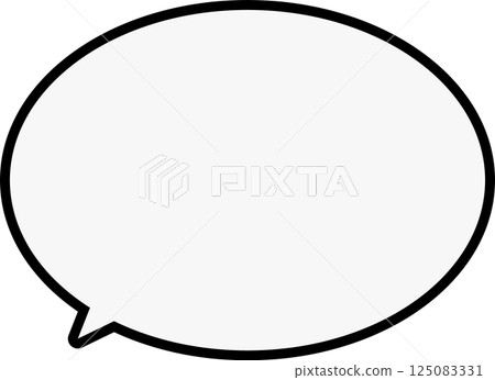 帶有黑色邊框的簡單灰色氣泡 125083331