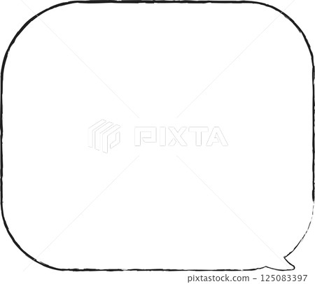 手繪的灰色方形對話泡泡 手繪的灰色方形對話泡泡 125083397