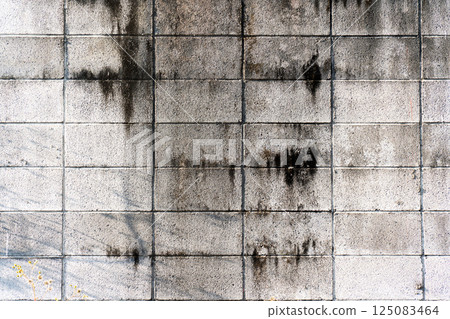 Background material: Black stained block wall Background material: Black stained block wall 125083464