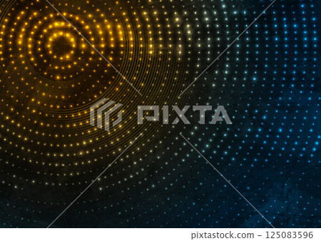 Futuristic halftone tech blue orange neon dots abstract grunge background Futuristic halftone tech blue orange neon dots abstract grunge background 125083596