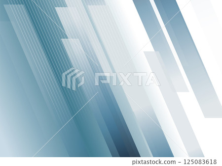 Blue geometric stripes and lines abstract minimal tech background 125083618