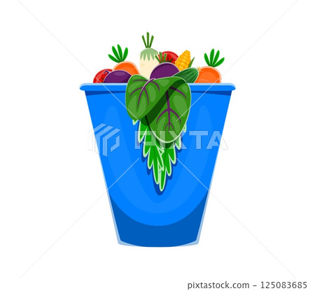 Farm font, cartoon agriculture harvest typeface of English alphabet, vector type. Farm font for kids, letter V as harvest basket or vegetables bucket for cartoon farming and farmland typeface alphabet 125083685