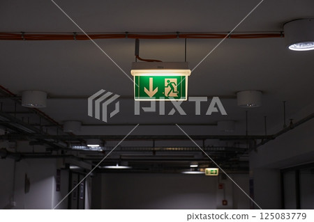 Emergency Exit Sign 125083779